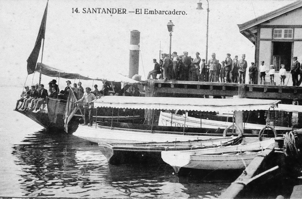CANTABRIA-SANTANDER-EL-EMBARCADERO-POSTAL-ANTIGUA