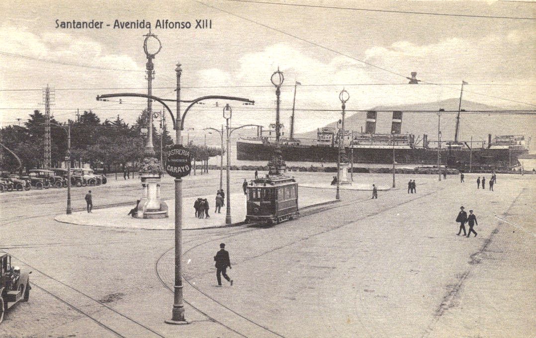 Tarjeta-Postal-Santander-Avenida-Alfonso-XIII